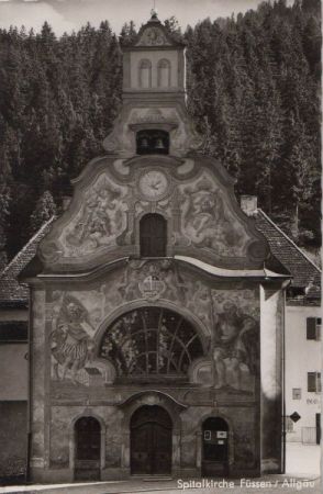 Füssen - Spitalkirche - ca. 1955 Füssen - Spitalkirche - ca. 1955