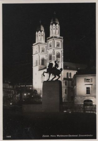 Schweiz - Zürich - Hans-Waldmann-Denkmal - 1937 Schweiz - Zürich - Hans-Waldmann-Denkmal - 1937