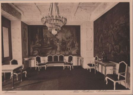 Bremen - Neues Rathaus, Gobelinzimmer - ca. 1950 Bremen - Neues Rathaus, Gobelinzimmer - ca. 1950