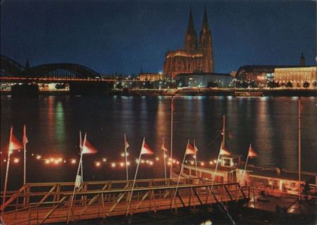 Köln - Rheinufer, Dom, Hohenzollernbrücke - 1984 Köln - Rheinufer, Dom, Hohenzollernbrücke - 1984