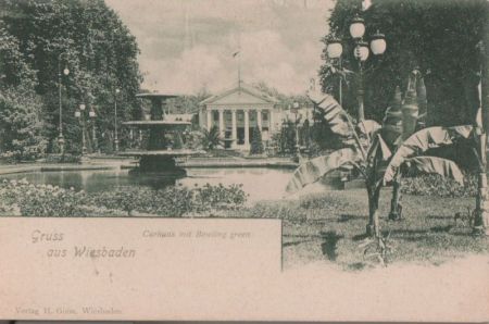 Wiesbaden - Curhaus mit Bowling green - ca. 1935 Wiesbaden - Curhaus mit Bowling green - ca. 1935