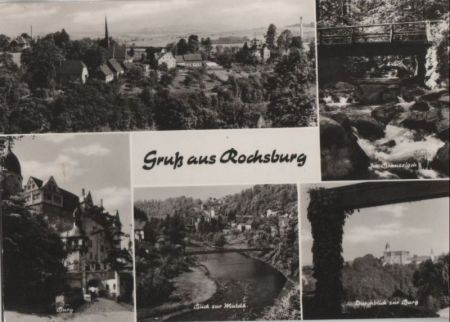 Lunzenau, Schloss Rochsburg - u.a. Durchblick zur Burg - 1971 Lunzenau, Schloss Rochsburg - u.a. Durchblick zur Burg - 1971