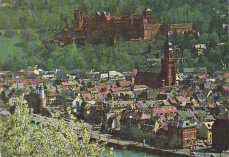 Heidelberg - Blick auf Stadt und Schloss - 1979 Heidelberg - Blick auf Stadt und Schloss - 1979