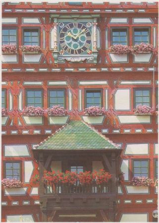 rote Hausfassade - 1980 rote Hausfassade - 1980