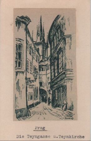 Prag - Praha - Teyngasse und Teynkirche - ca. 1940 Prag - Praha - Teyngasse und Teynkirche - ca. 1940