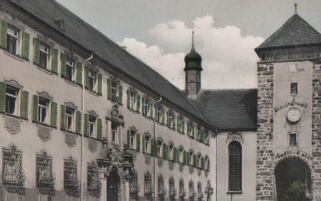 Villingen-Schwenningen - Villingen - Bickentor und Kloster - 1959 Villingen-Schwenningen - Villingen - Bickentor und Kloster - 1959