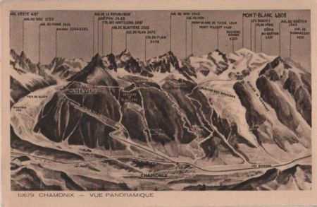 Frankreich - Chamonix-Mont-Blanc - Vue Panoramique - ca. 1940 Frankreich - Chamonix-Mont-Blanc - Vue Panoramique - ca. 1940