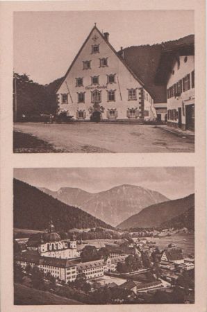 Kloster Ettal - mit Klosterwirtschaft - ca. 1940 Kloster Ettal - mit Klosterwirtschaft - ca. 1940