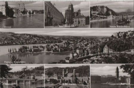 Passau - u.a. Panorama - ca. 1960 Passau - u.a. Panorama - ca. 1960