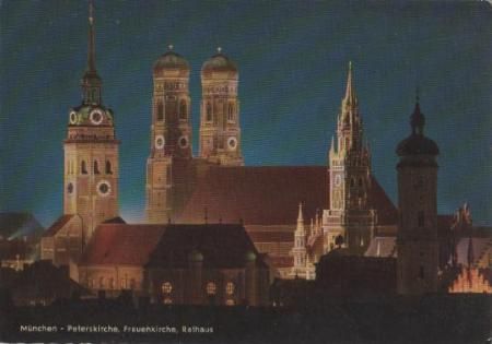 Strahlendes München mit Frauenkirche - ca. 1975 Strahlendes München mit Frauenkirche - ca. 1975