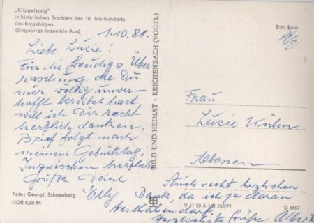 Aue - historische Trachten