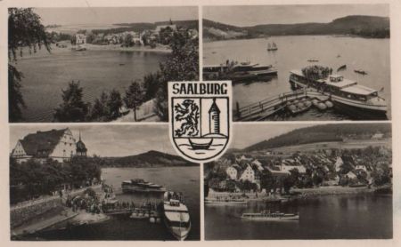 Bad Homburg, Kastell Saalburg - mit Bleiloch-Saaletalsperre - 1956 Bad Homburg, Kastell Saalburg - mit Bleiloch-Saaletalsperre - 1956