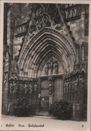 Erfurt - Dom, Hauptportal - ca. 1940 Erfurt - Dom, Hauptportal - ca. 1940