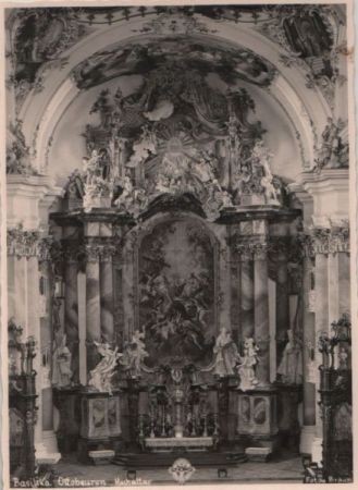 Ottobeuren - Basilika, Hochaltar - ca. 1955 Ottobeuren - Basilika, Hochaltar - ca. 1955