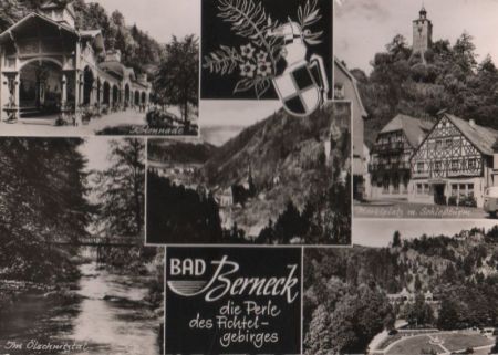 Bad Berneck - u.a. Marktplatz mit Schloßturm - 1967 Bad Berneck - u.a. Marktplatz mit Schloßturm - 1967
