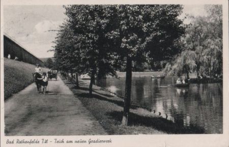 Bad Rothenfelde - Teich am neuen Gradierwerk - 1954 Bad Rothenfelde - Teich am neuen Gradierwerk - 1954