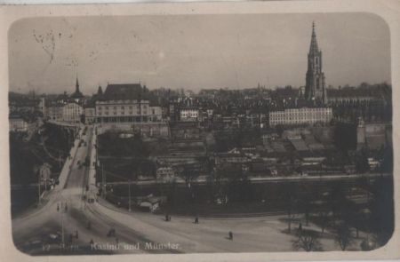 Schweiz - Bern - Kasino und Münster - 1913 Schweiz - Bern - Kasino und Münster - 1913