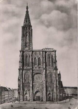 Frankreich - Strasbourg - Cathedrale, Facade - ca. 1960 Frankreich - Strasbourg - Cathedrale, Facade - ca. 1960