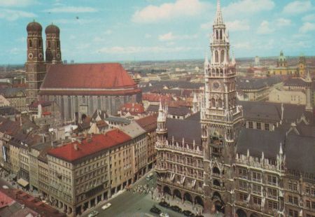 München - Frauenkirche und Rathaus - ca. 1975 München - Frauenkirche und Rathaus - ca. 1975