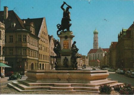 Augsburg - Herkulesbrunnen - 1988 Augsburg - Herkulesbrunnen - 1988
