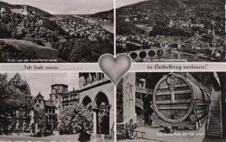 Heidelberg - u.a. Schloßhof - ca. 1960 Heidelberg - u.a. Schloßhof - ca. 1960