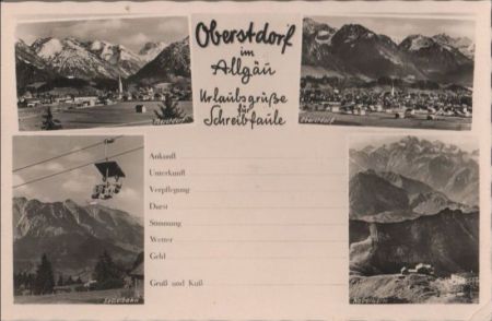 Oberstdorf - u.a. Sesselbahn - 1955 Oberstdorf - u.a. Sesselbahn - 1955