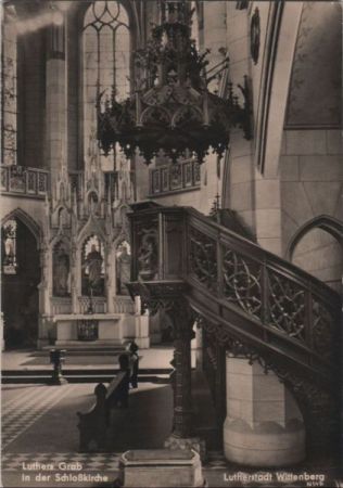 Wittenberg - Luthers Grab in der Schloßkirche - ca. 1995 Wittenberg - Luthers Grab in der Schloßkirche - ca. 1995