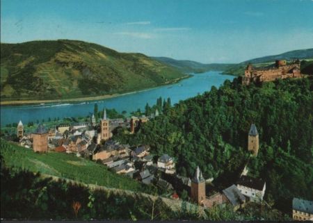 Bacharach - mit Jugendburg Stahleck - 1973 Bacharach - mit Jugendburg Stahleck - 1973