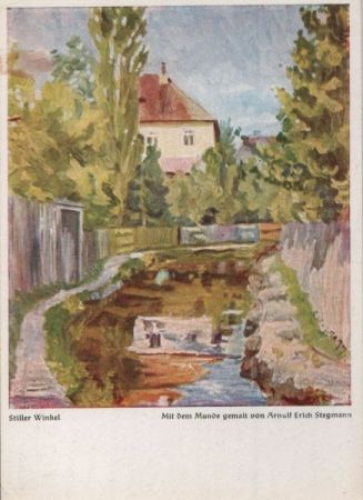 Stiller Winkel, mundgemalt - 1974 Stiller Winkel, mundgemalt - 1974