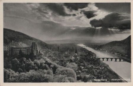 Heidelberg - Abendstimmung - ca. 1960 Heidelberg - Abendstimmung - ca. 1960