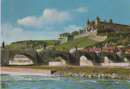 Würzburg - Blick auf Festung Marienberg - ca. 1975 Würzburg - Blick auf Festung Marienberg - ca. 1975