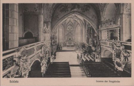 Schleiz - Inneres der Bergkirche - ca. 1935 Schleiz - Inneres der Bergkirche - ca. 1935