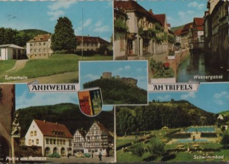 Annweiler - u.a. Partie am Rathaus - ca. 1965 Annweiler - u.a. Partie am Rathaus - ca. 1965