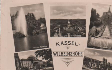 Kassel - Grosse Fontäne, Schloss, Gesamtansicht von Wilhelmshöhe, Herkules mit Kaskaden, Löwenburg - 1941 Kassel - Grosse Fontäne, Schloss, Gesamtansicht von Wilhelmshöhe, Herkules mit Kaskaden, Löwenburg - 1941