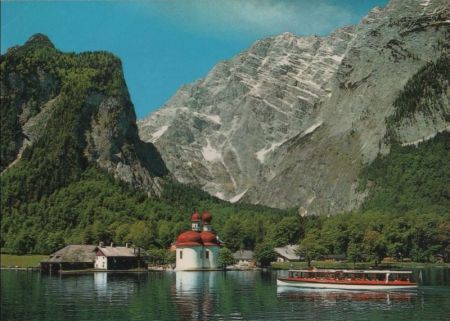 Schönau - St. Bartolomä - mit Watzmann - ca. 1980 Schönau - St. Bartolomä - mit Watzmann - ca. 1980