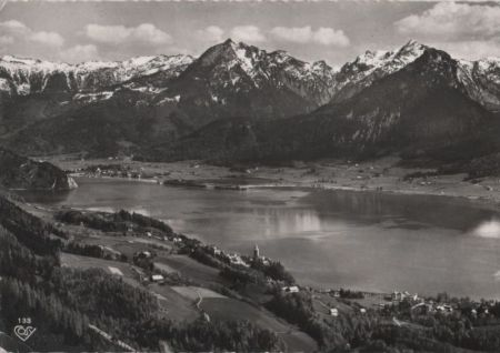 Österreich - St. Wolfgang - gesehen von der Fahrt zum Schafberg - 1959 Österreich - St. Wolfgang - gesehen von der Fahrt zum Schafberg - 1959