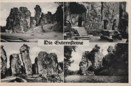 Horn-Bad Meinberg, Exeernsteine - 4 Teilbilder - ca. 1955 Horn-Bad Meinberg, Exeernsteine - 4 Teilbilder - ca. 1955