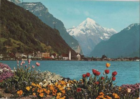 Schweiz - Flüelen - mit Bristenstock - 1979 Schweiz - Flüelen - mit Bristenstock - 1979