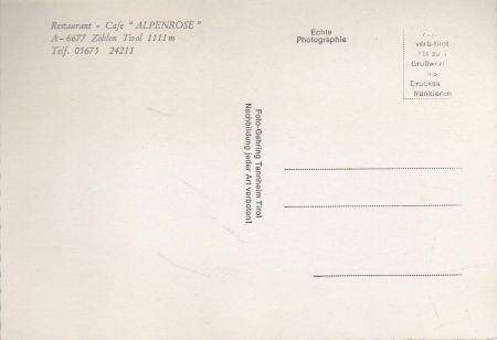 Österreich - Zöblen Tirol - Cafe Alpenrose - ca. 1965 Österreich - Zöblen Tirol - Cafe Alpenrose - ca. 1965