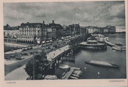 Hamburg - Jungfernstieg - ca. 1950 Hamburg - Jungfernstieg - ca. 1950