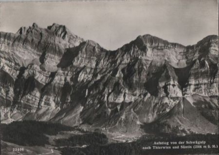 Schweiz - Schwägalp - Aufstieg nach Thierwies - ca. 1955 Schweiz - Schwägalp - Aufstieg nach Thierwies - ca. 1955