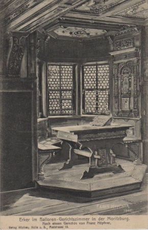 Moritzburg - Erker im Halloren-Gerichtszimmer - ca. 1925 Moritzburg - Erker im Halloren-Gerichtszimmer - ca. 1925