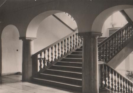 Krün - Schloss Elmau - Haupttreppe - ca. 1965 Krün - Schloss Elmau - Haupttreppe - ca. 1965