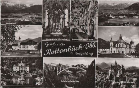 Rottenbuch - und Umgebung, u.a. Kloster Ettal - 1960 Rottenbuch - und Umgebung, u.a. Kloster Ettal - 1960