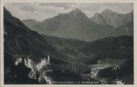 Schwangau Neuschwanstein - von der Hornburg - ca. 1955 Schwangau Neuschwanstein - von der Hornburg - ca. 1955