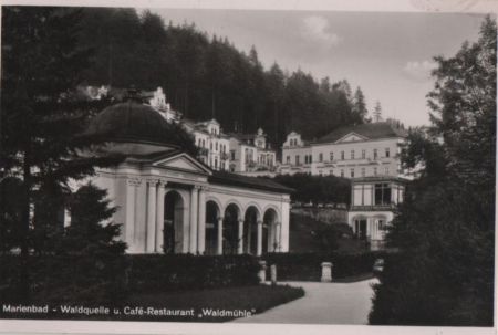 Karlsbad - Cafe-Restaurant Waldmühle - ca. 1955 Karlsbad - Cafe-Restaurant Waldmühle - ca. 1955