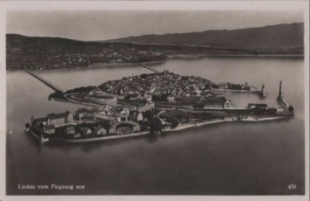 Lindau - vom Flugzeug aus - ca. 1960 Lindau - vom Flugzeug aus - ca. 1960