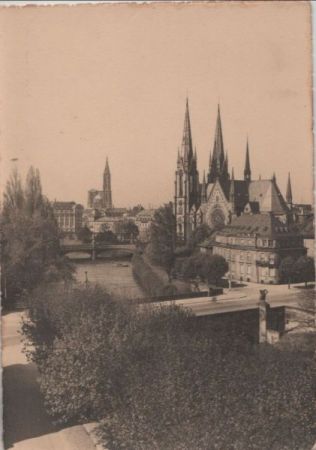 Straßburg - St. Pauluskirche mit Münster - ca. 1940 Straßburg - St. Pauluskirche mit Münster - ca. 1940