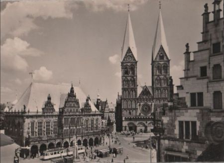 Bremen - Marktplatz - ca. 1965 Bremen - Marktplatz - ca. 1965