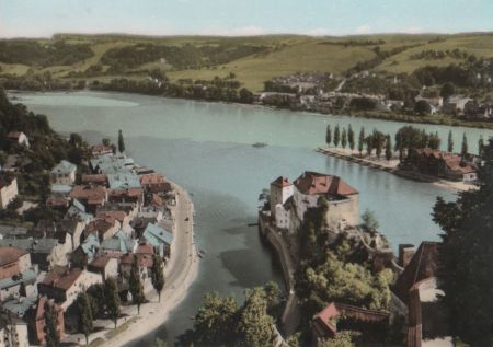 Passau - Dreiflüsse-Mündung - ca. 1985 Passau - Dreiflüsse-Mündung - ca. 1985